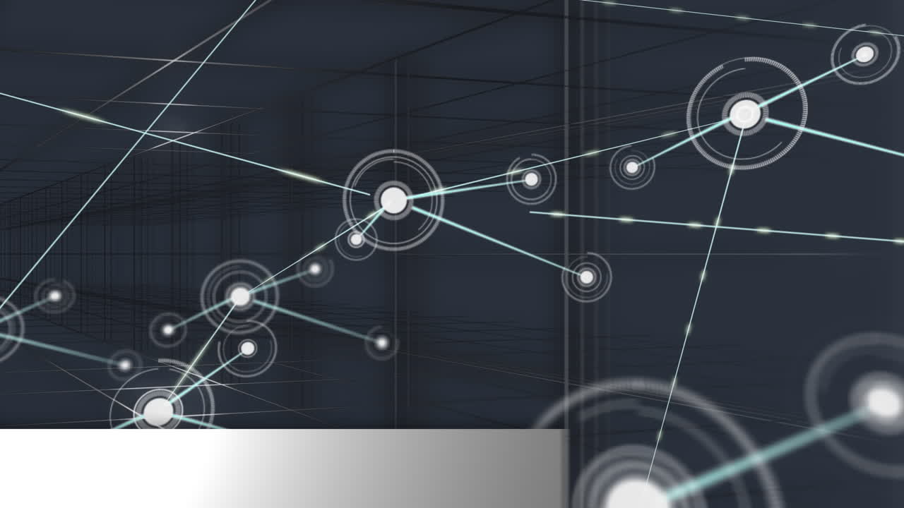 Animation of network of connections over shapes