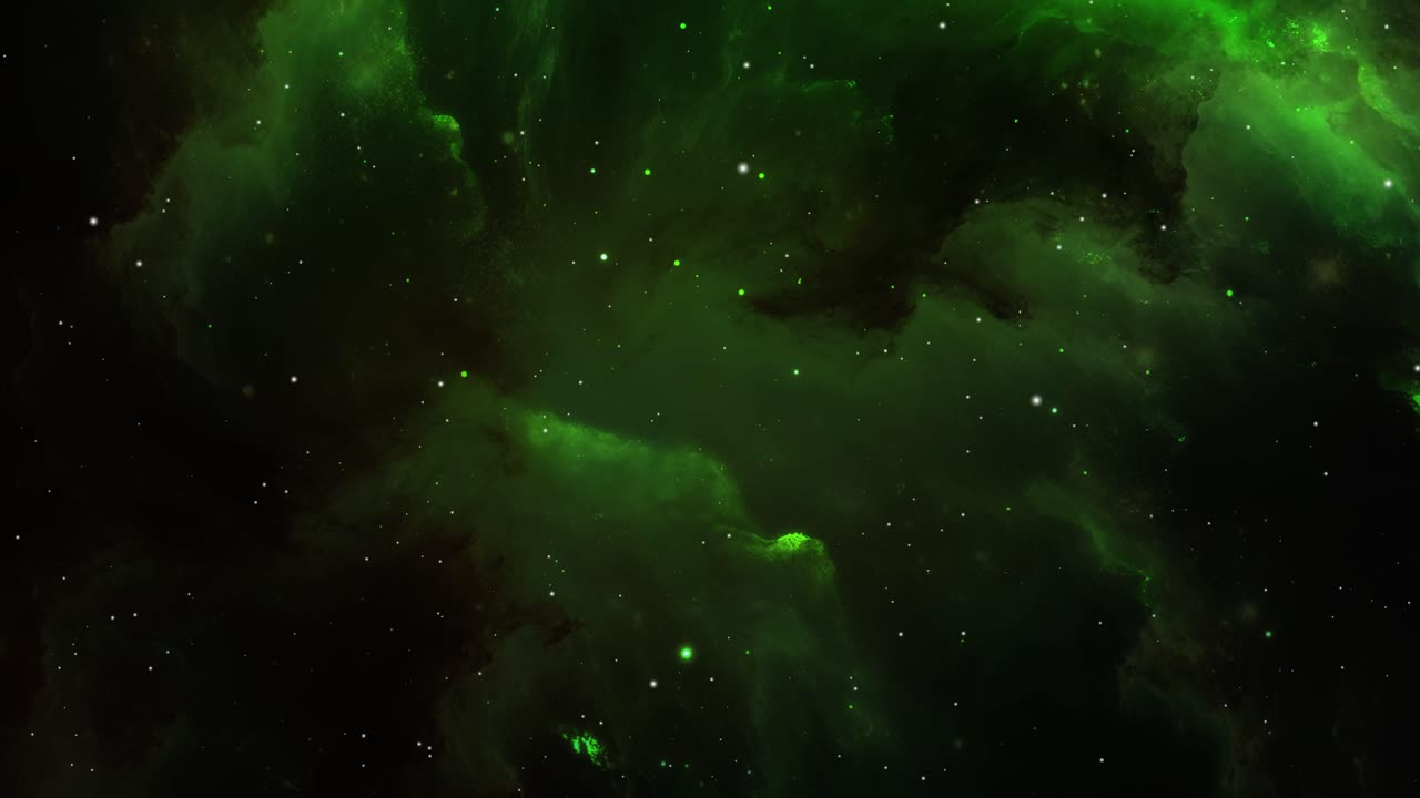 explorar la nebulosa verde en el universo