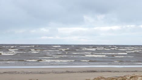Stormy Beach Scene