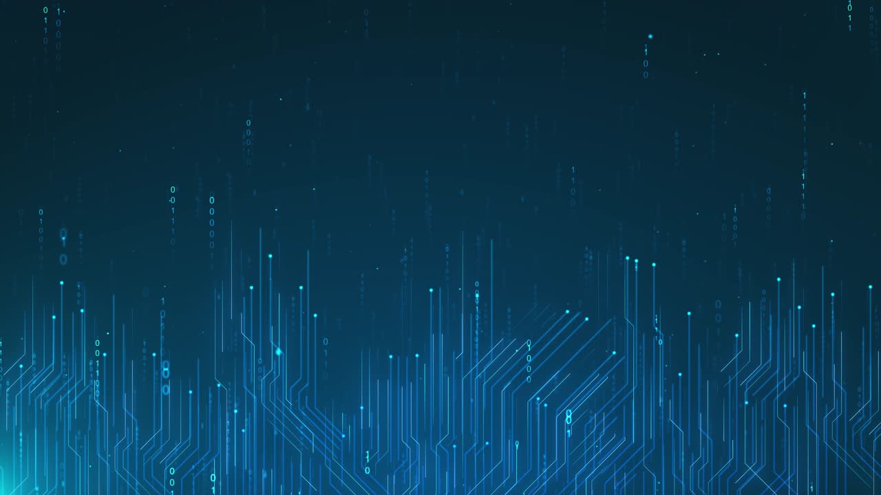 Futuristic hud digital data moving on circuit board surface cpu 3d backgrounds data mining abstract