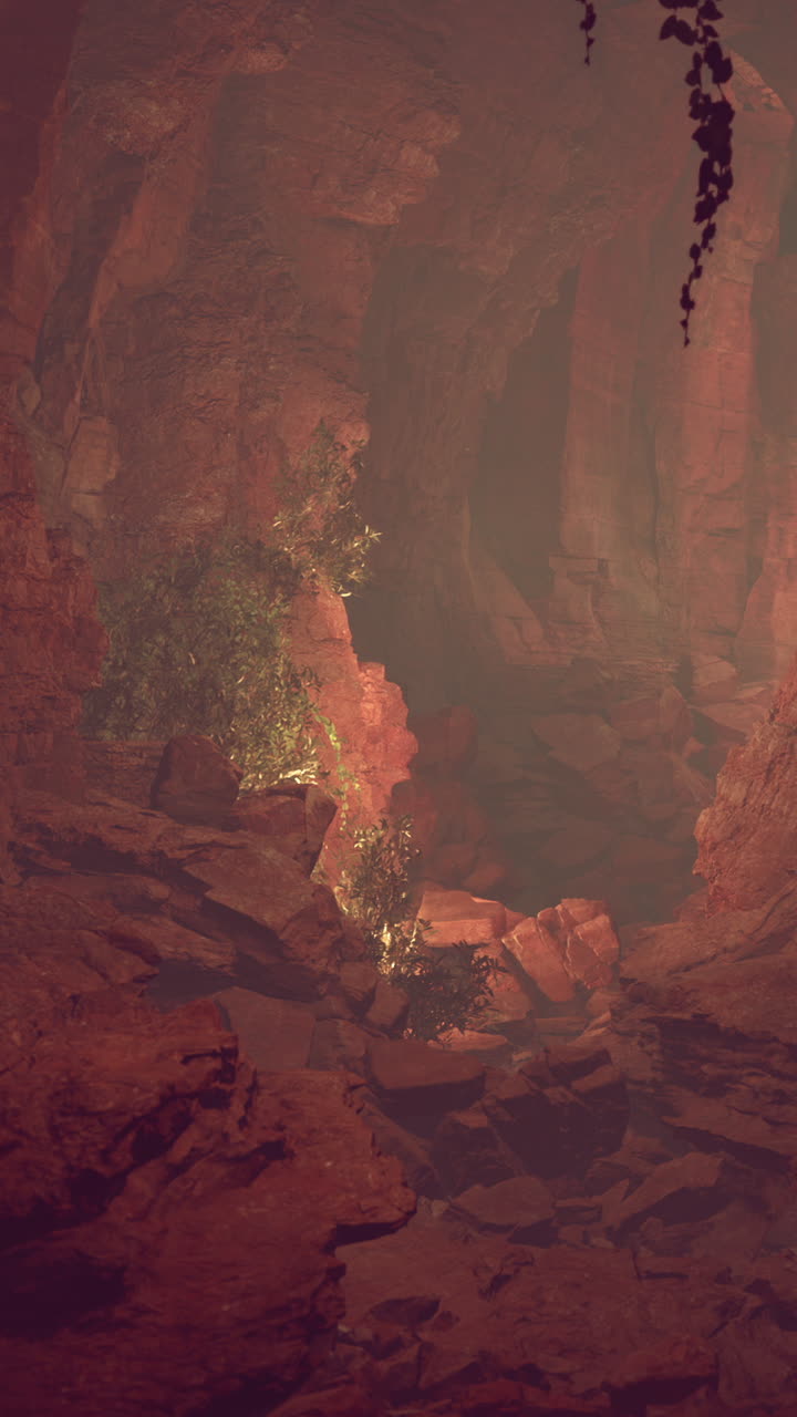 una entrada oscura y misteriosa de la cueva