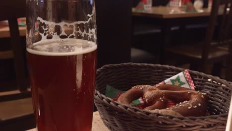 Big-beer-and-bretzel-in-Germany