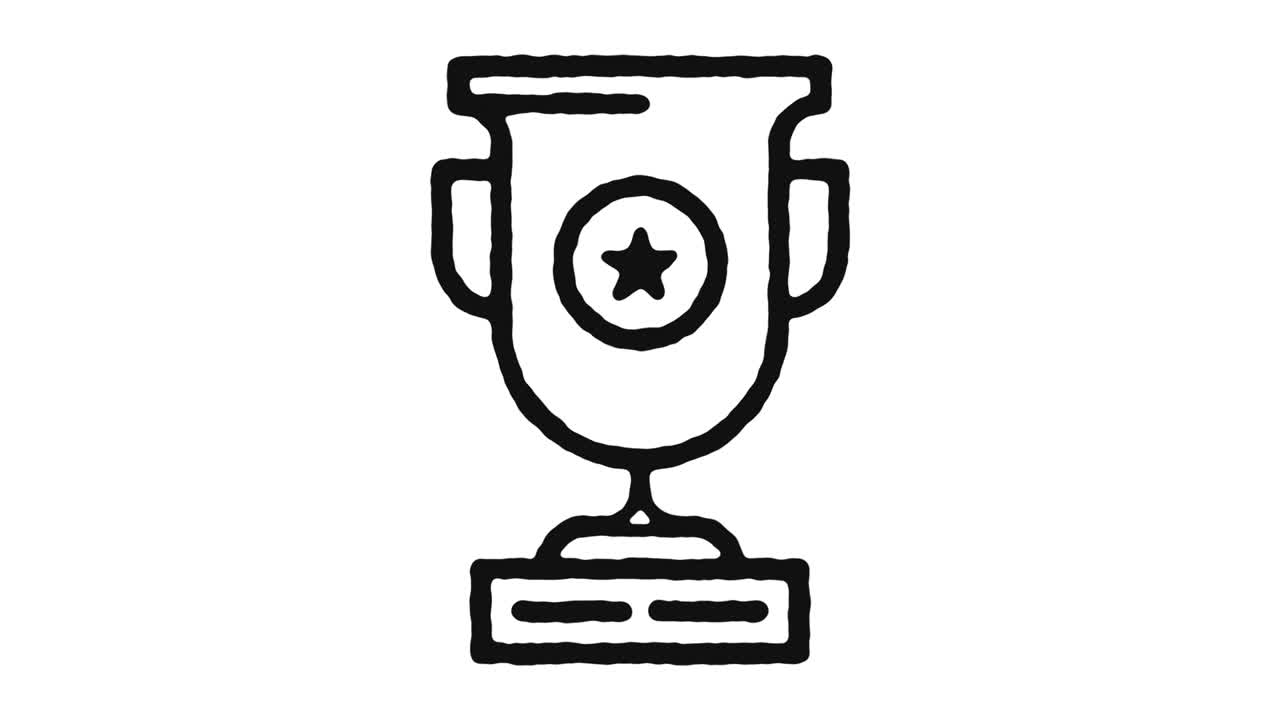 Achievements Icon Animation Footage & Alpha Channel