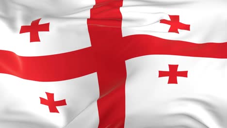 waving  looped flag as  background georgia