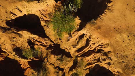 Aerial-shot-goes-up-like-a-Rocket-revealing-the-Tatacoa-Desert,-Colombia