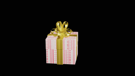 caja de regalos con cinta de oro