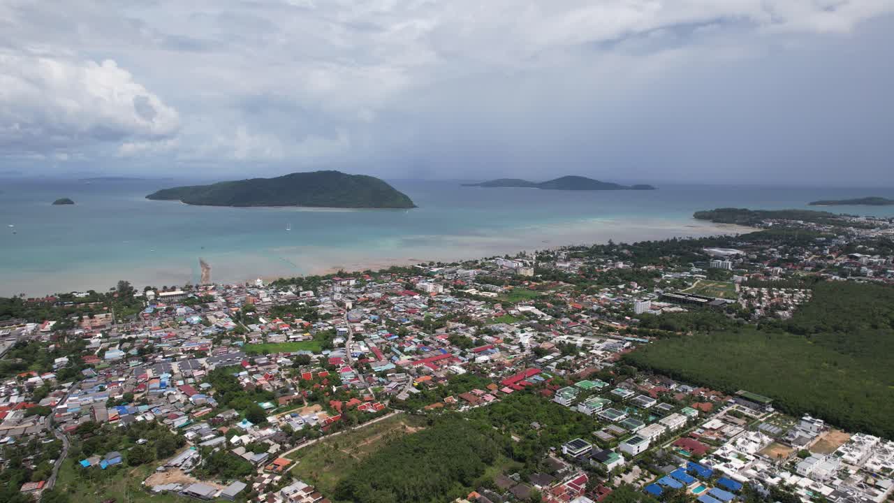 Thailand, Phuket, Rawai Mueang district with a beautiful view of Ko Lon island on a beautiful sunny day