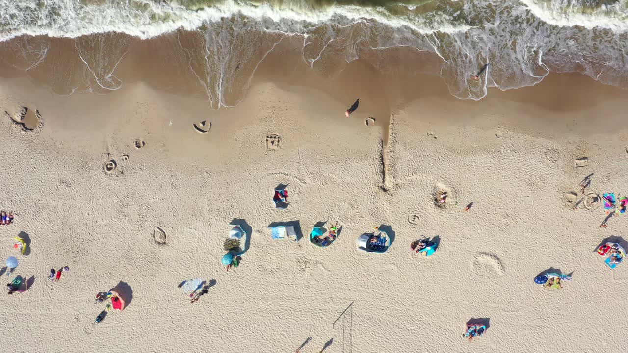 발트해 연안 해변 hel 공중 드론 평면도 4k uhd 비디오