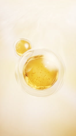 golden liquid oil bubble background, 3d rendering.