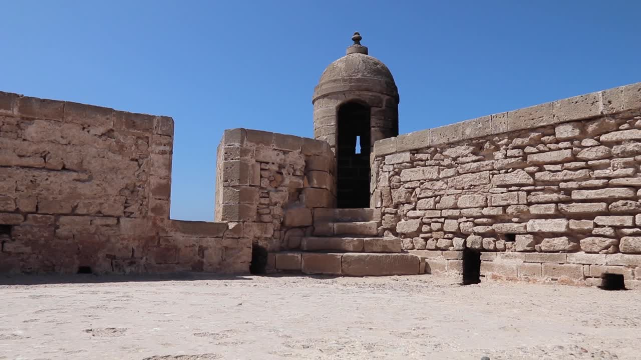 Harbour of Essaouira and Scala Du Port, a Genoese-built citadel. The fortress Skala du Port is one of the symbols of the city of Essaouira.