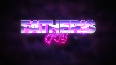 animation intro text fathers day and thunderbolt retro holiday background 1