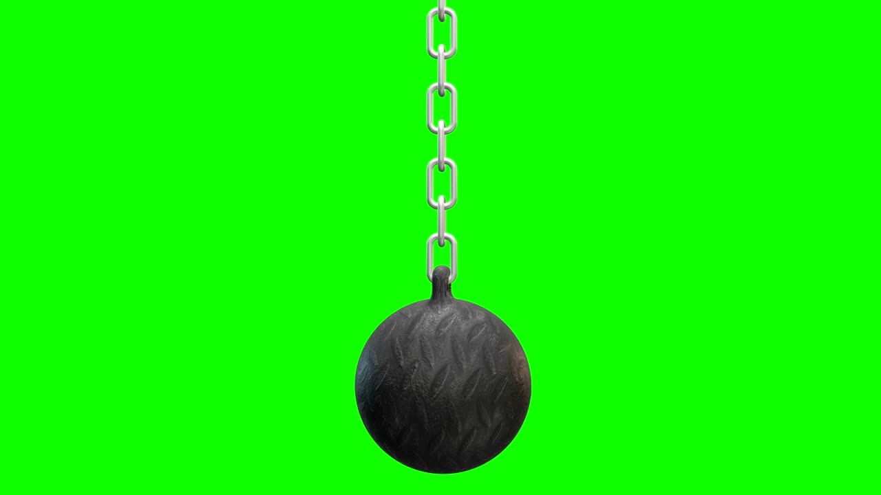 разрушительный шар. сфера сноса, висящая на цепях.