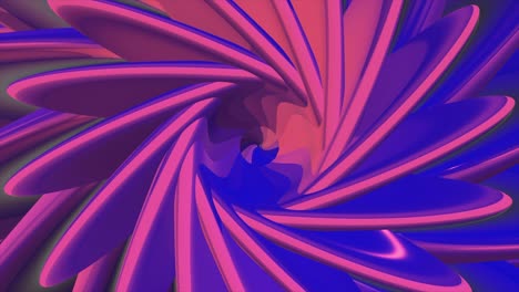 abstract 3d spiral pattern in blue and pink colors