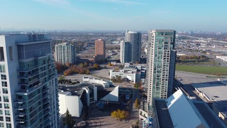 Toronto-condominium-developments-in-urban-city-center-showing-growth-intensification-around-shopping-centre