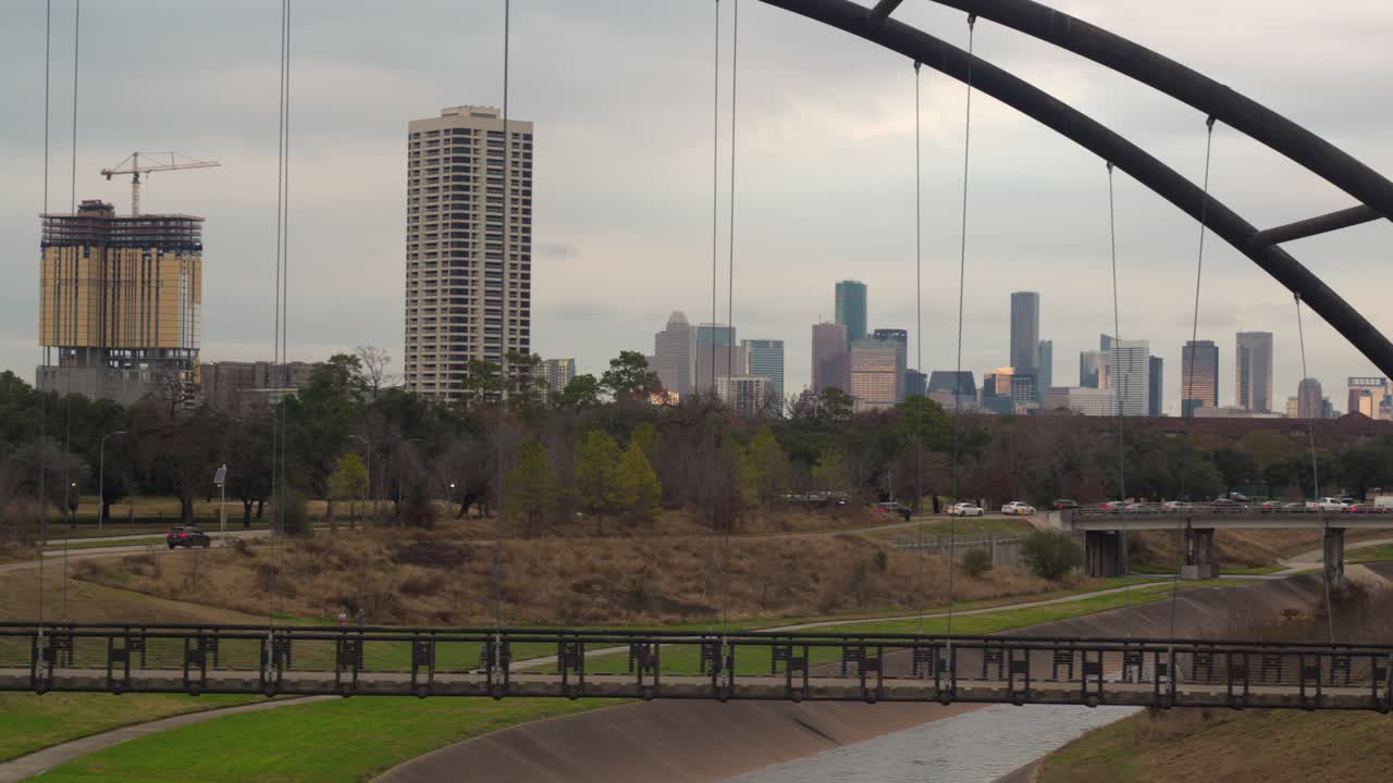 View of downtown Houston, Texas from the Texas Medical Center area Bridge view