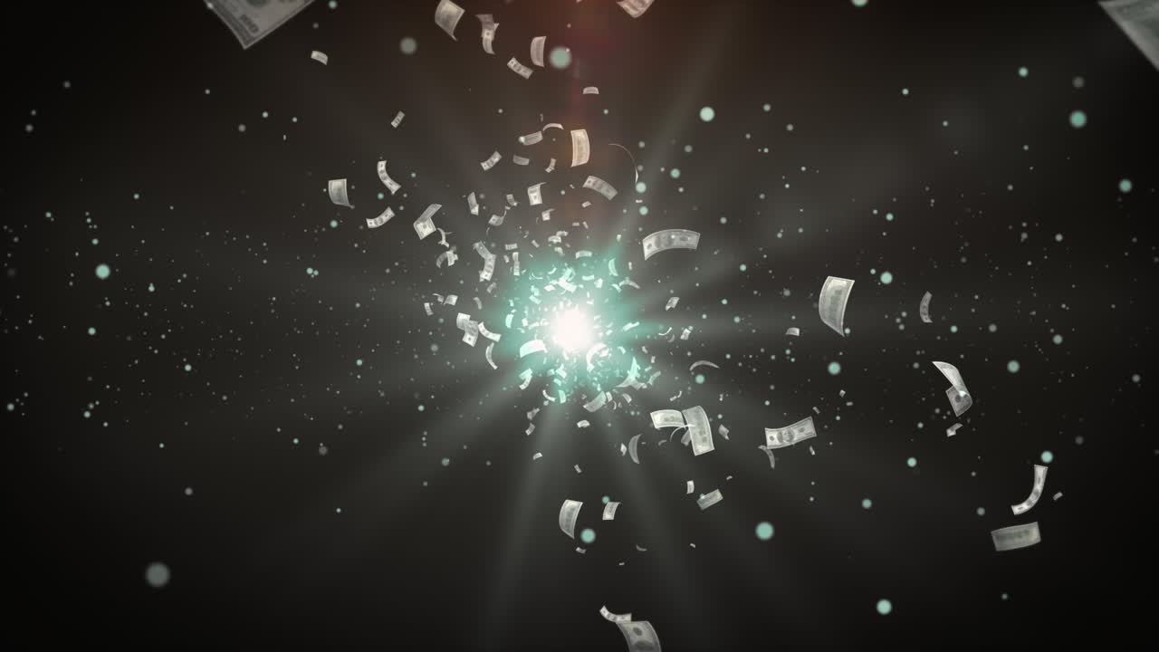 미국 현금 입자 루프 애니메이션