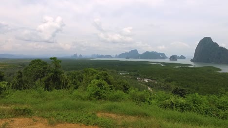 phang nga bay view from the viewpoint in thailand