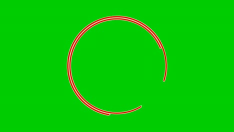 Circle-border-rotating-animation-motion-graphics-on-green-screen-with-blank-copy-space-for-video-elements