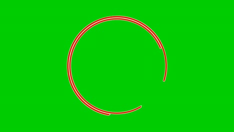 circle border rotating animation motion graphics on green screen with blank copy space for video elements