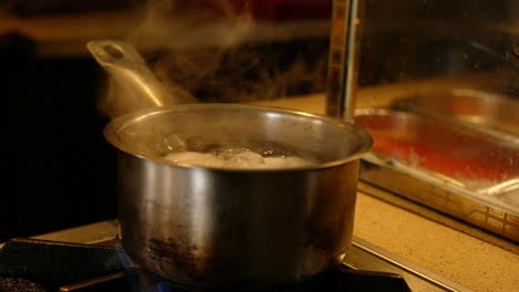 boiling water for eggs