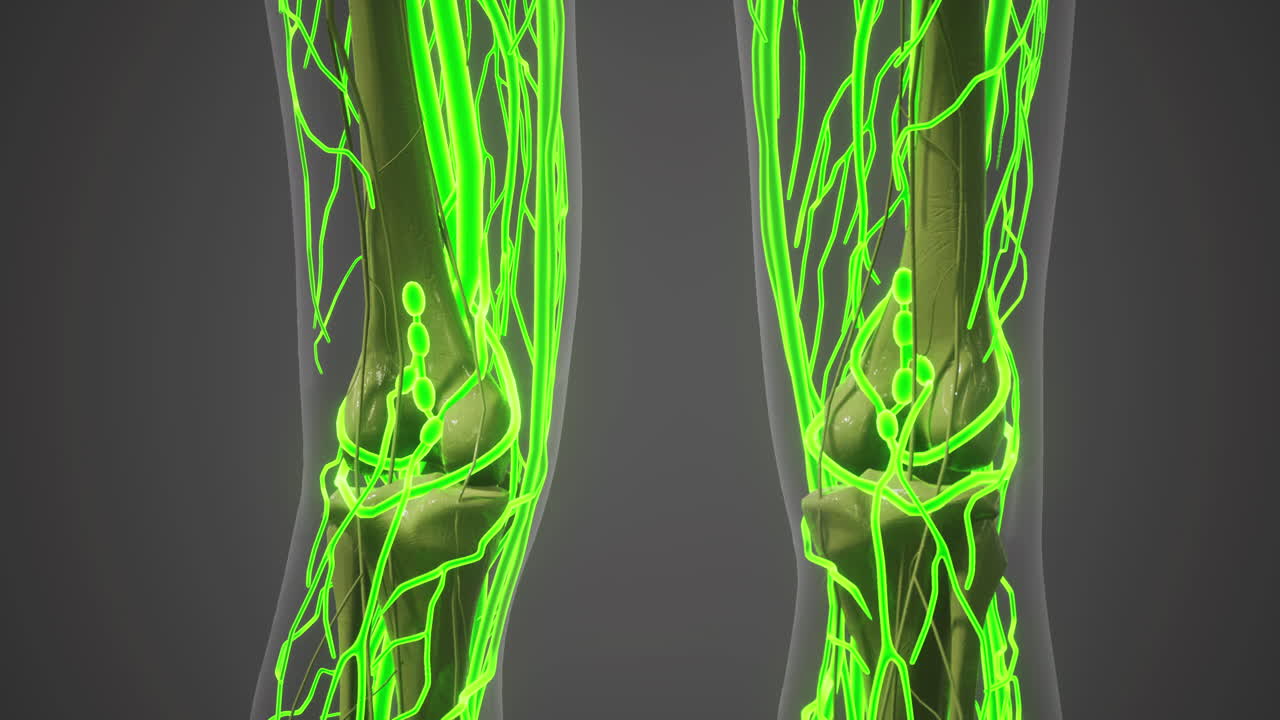 Intricate visualization of blood vessels in human legs