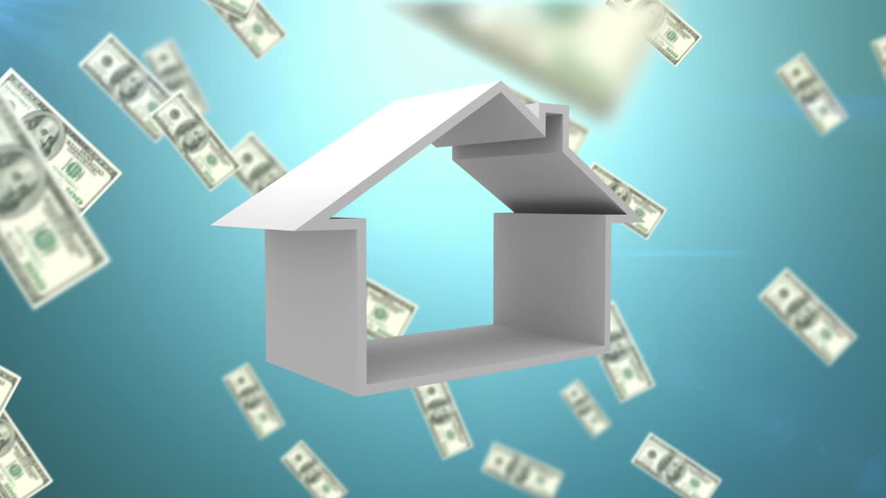 디지털 애니메이션 달러 지폐 비디오