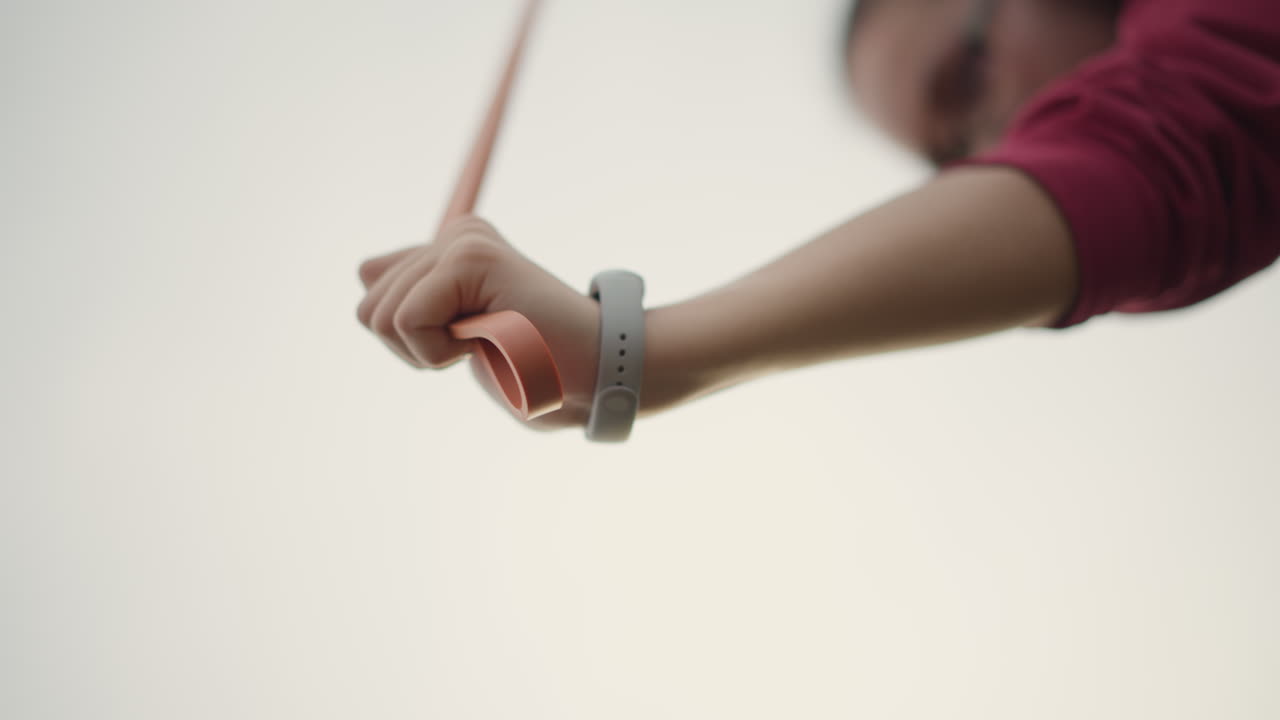 Relaxed Person With Leash Outside, Person Holding Leash With Cheerful Outdoor Atmosphere, Relaxed Person With Glasses And Leash Enjoys Playful Outdoor Environment Under Warm Sunlight