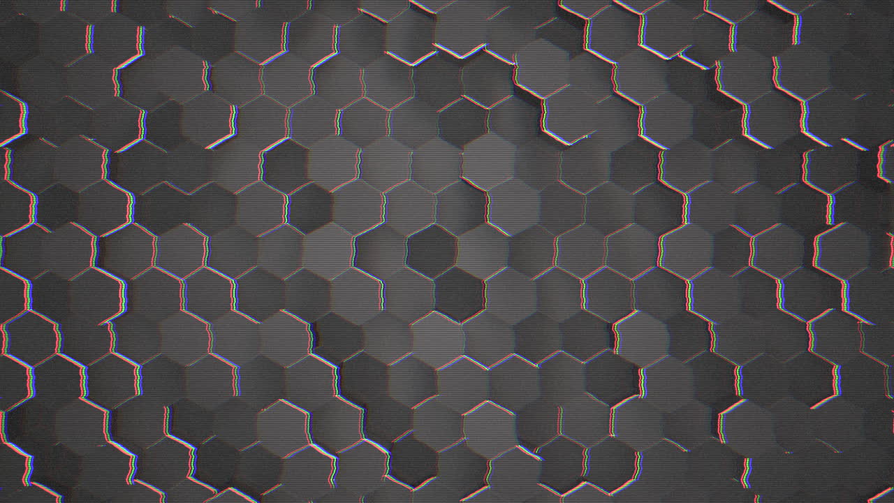 fondo de cuadrícula hexagonal negro oscuro de movimiento 49