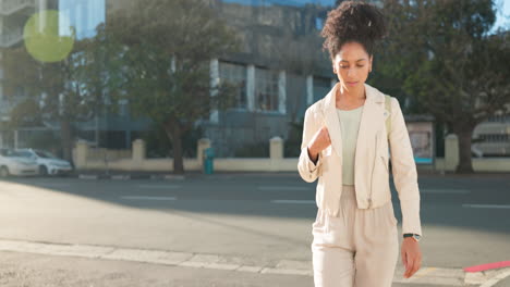 woman checking smartwatch outdoors