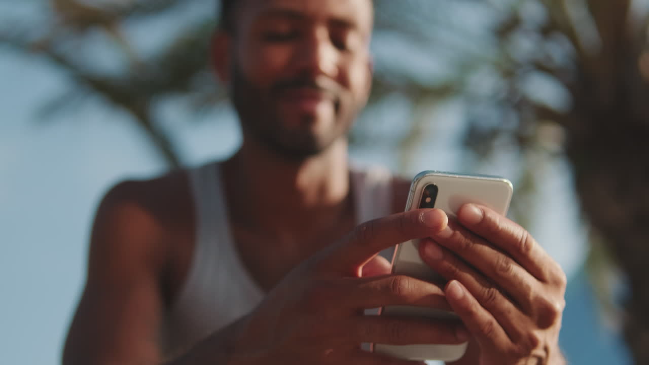 Man using mobile phone