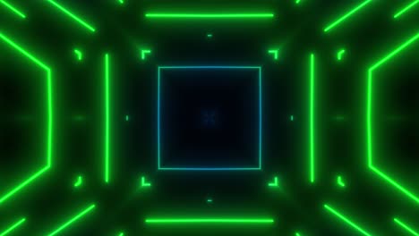 túnel de neón brillante