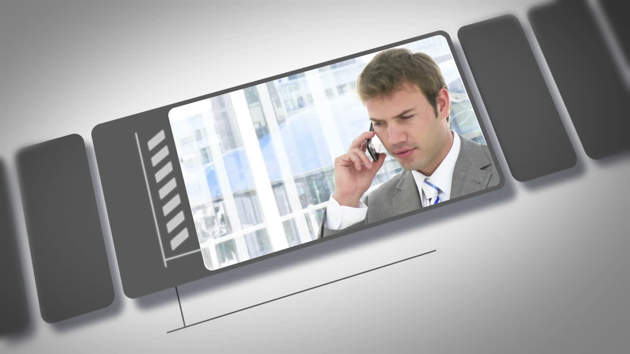 사무실 몬테이지에서 사업가