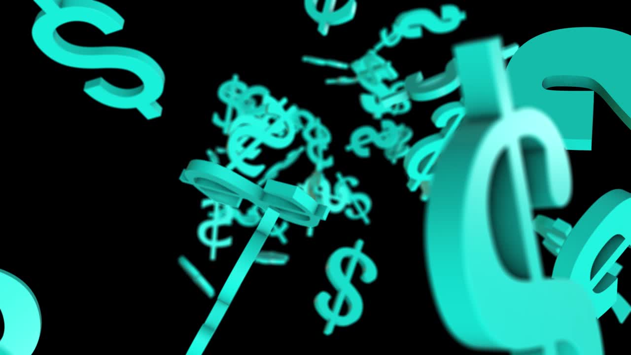 날아다니는 달러 캐릭터 배경 4k