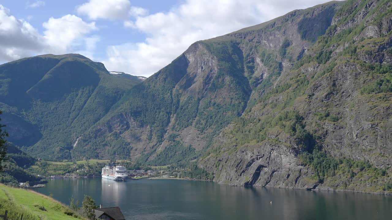 Cruise ship in Flåm, Western Norway