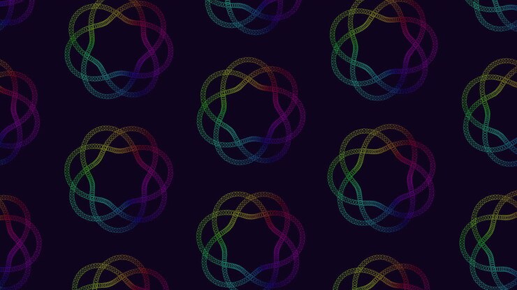 Rainbow spiral pattern seamless and vibrant circles