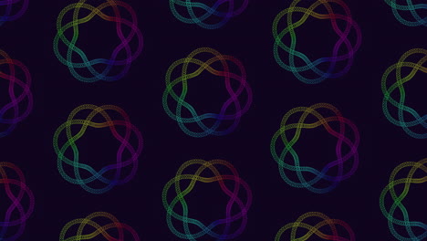 patrón de espiral arco iris círculos sin costuras y vibrantes