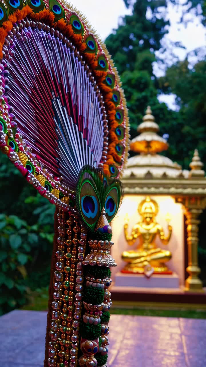 Decorative Fan at a Hindu Temple