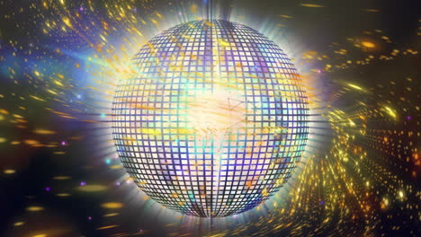 animation of shapes moving over disco ball