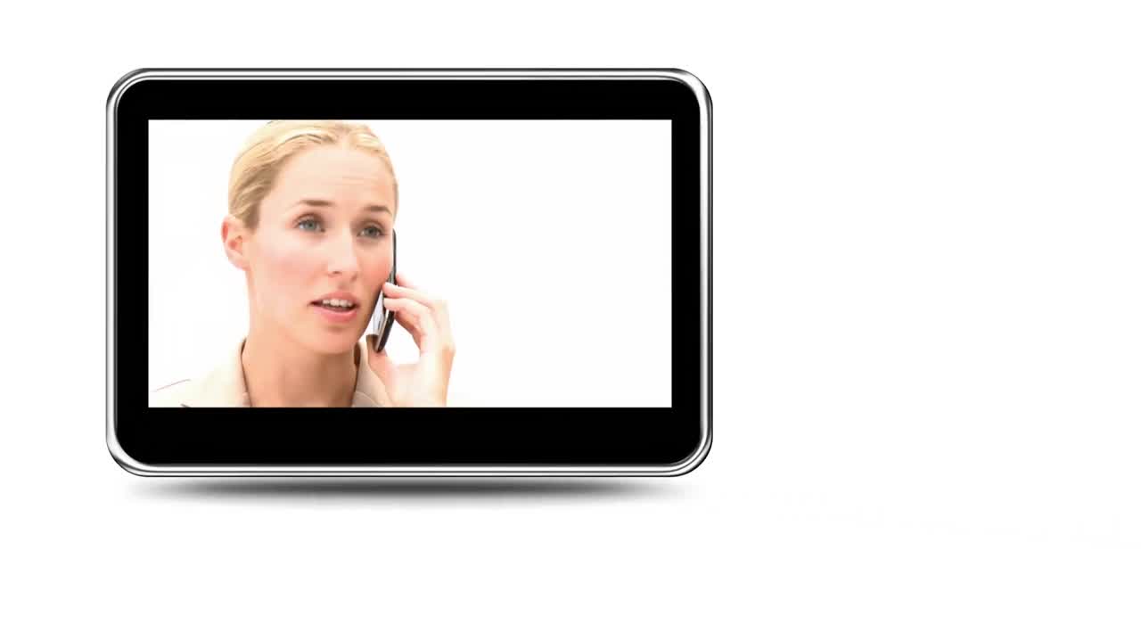 사업가 들 이 전화 하는 장면