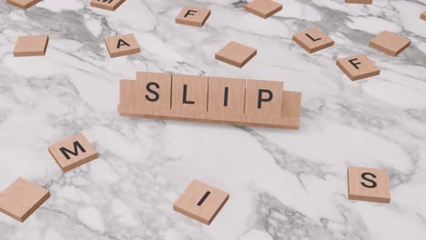 Slip-word-on-scrabble