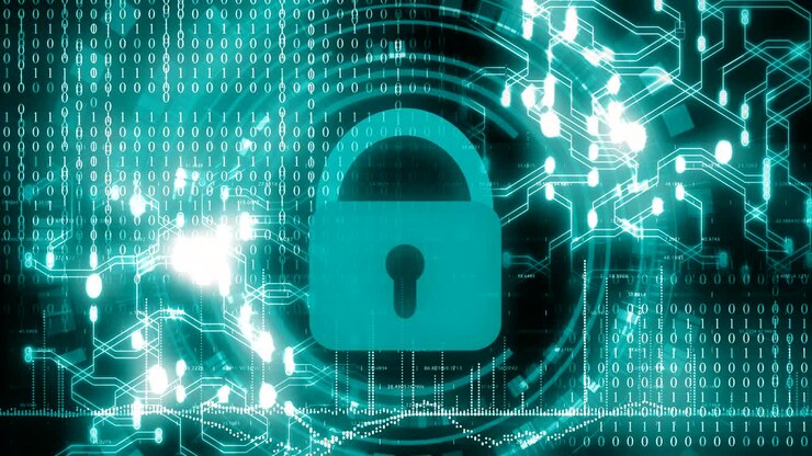 Animation depicting the concept of cyber security.