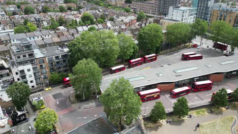 walthamstow central bus terminal  east london drone,aerial