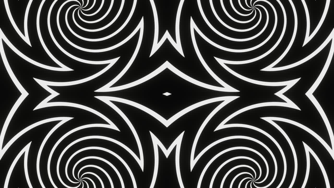 animación de patrones abstractos en bucle en blanco y negro