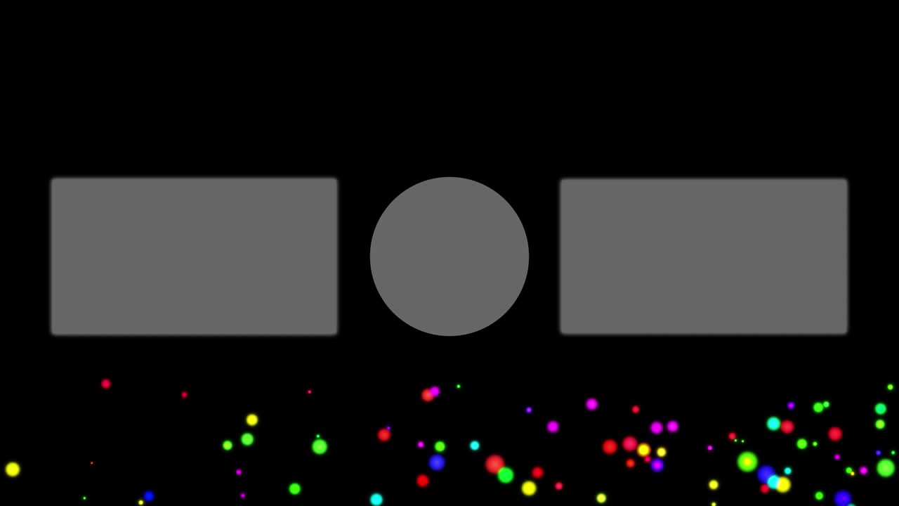 다채로운 공 구 끝 카드 끝 화면 모션 그래픽
