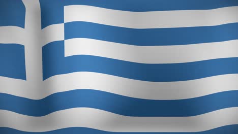 Animación-De-La-Bandera-Ondeante-De-Grecia.