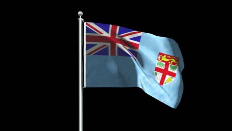 animación de fondo de la bandera de fiji en 4k