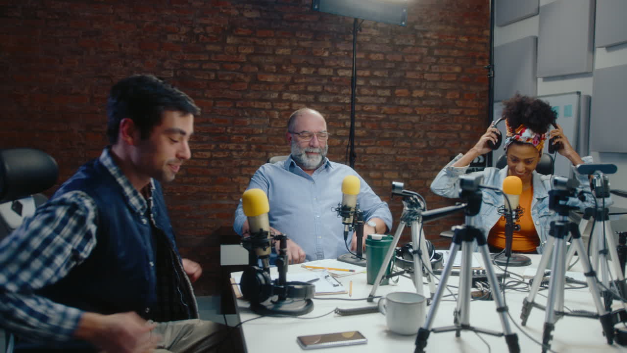 Podcast Recording Session in a Studio