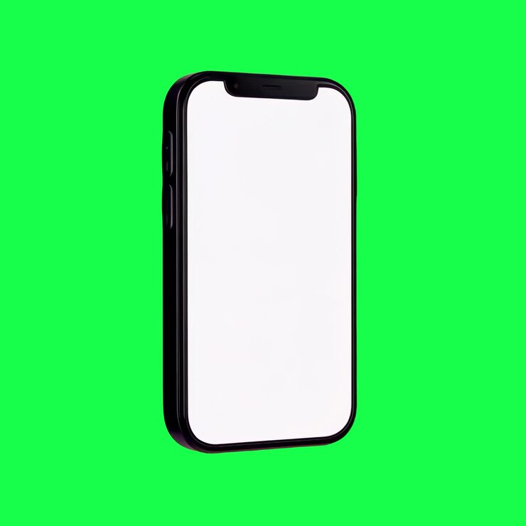 Animazione isolata di smartphone con schermo vuoto, video 4K trasparente, green screen