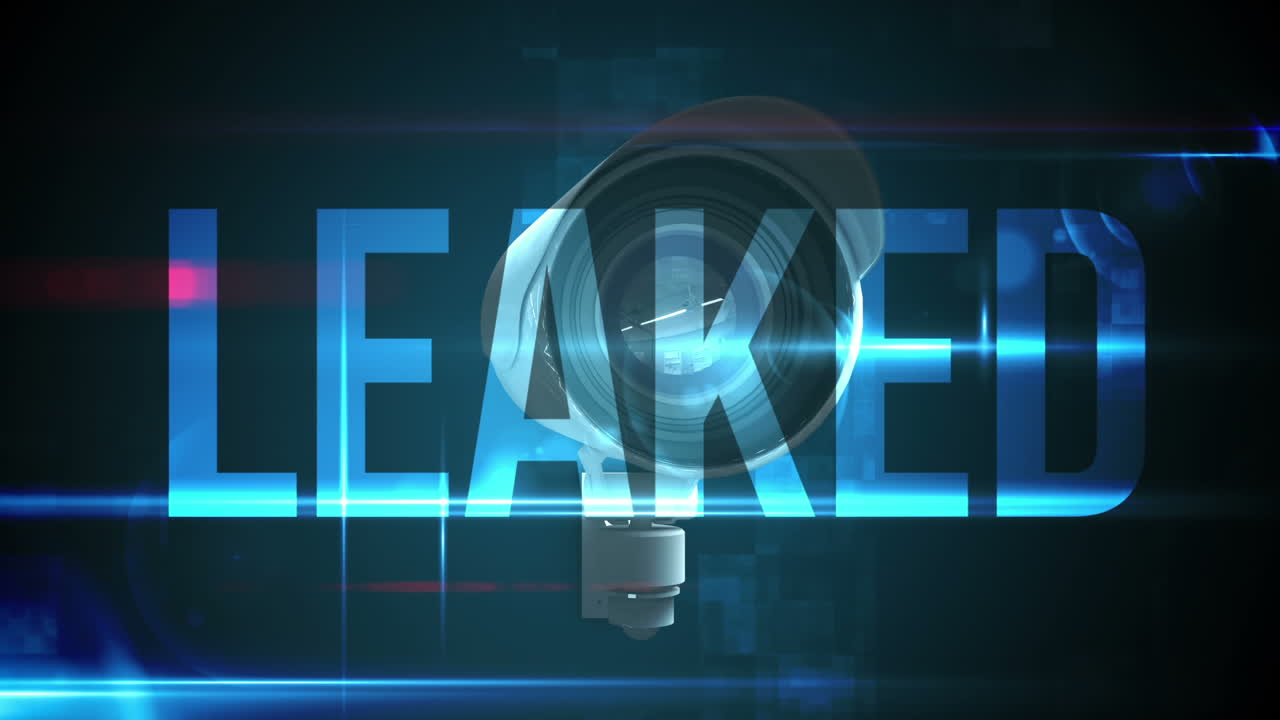 CCTV camera with leaked text