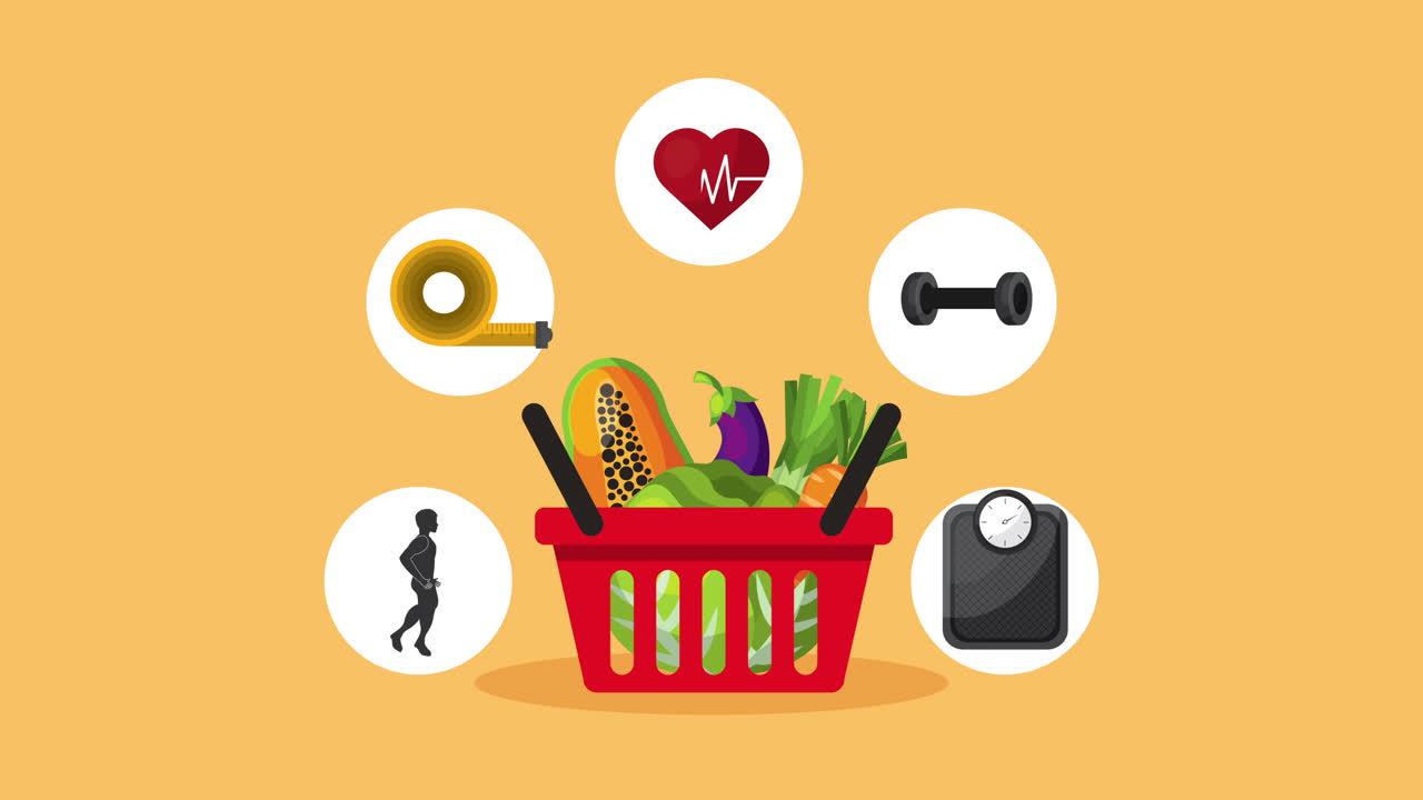 건강한 라이프 스타일 채식주의자 음식 바구니